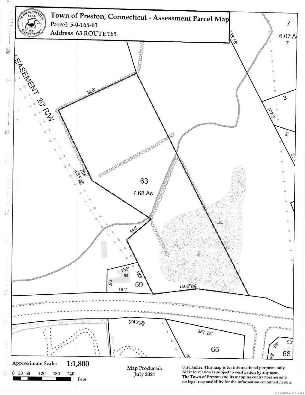 7.7 Acres of Residential Land for Sale in Preston Town, Connecticut