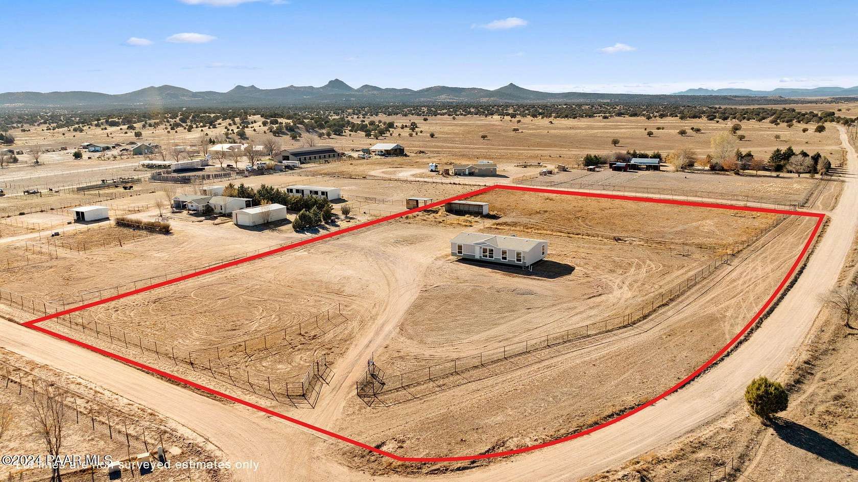 4 Acres of Residential Land with Home for Sale in Paulden, Arizona