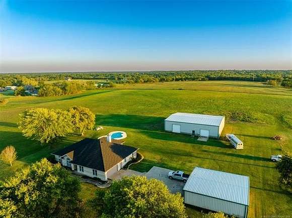 13.44 Acres of Land with Home for Sale in Broken Arrow, Oklahoma