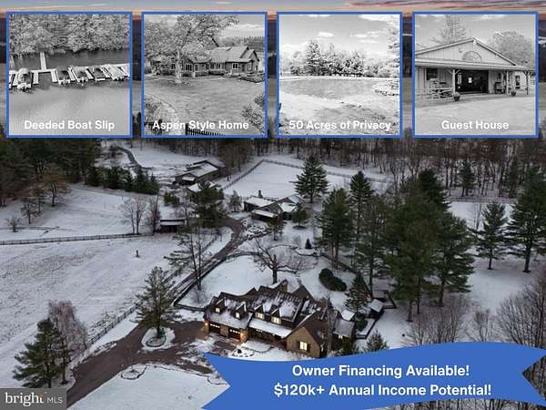 47.8 Acres of Recreational Land with Home for Sale in Oakland, Maryland