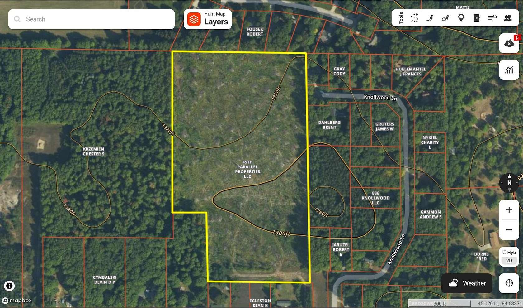 15.6 Acres of Land for Sale in Gaylord, Michigan