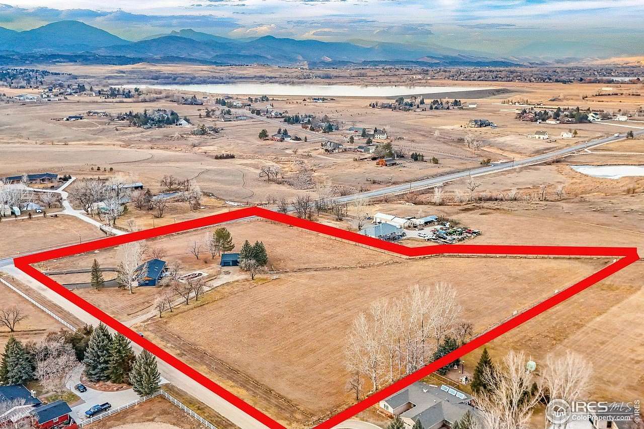 6.3 Acres of Residential Land with Home for Sale in Loveland, Colorado