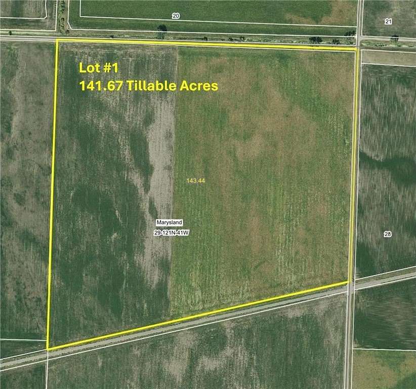 308.41 Acres of Agricultural Land for Auction in Marysland Township, Minnesota