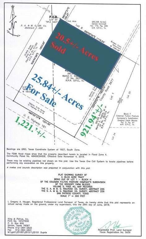 25.8 Acres of Recreational Land & Farm for Sale in Gregory, Texas