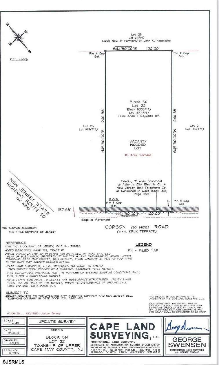 0.58 Acres of Residential Land for Sale in Ocean View, New Jersey