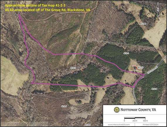 33.417 Acres of Recreational Land for Sale in Blackstone, Virginia