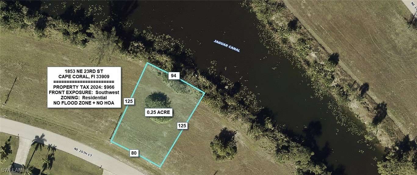 0.249 Acres of Residential Land for Sale in Cape Coral, Florida