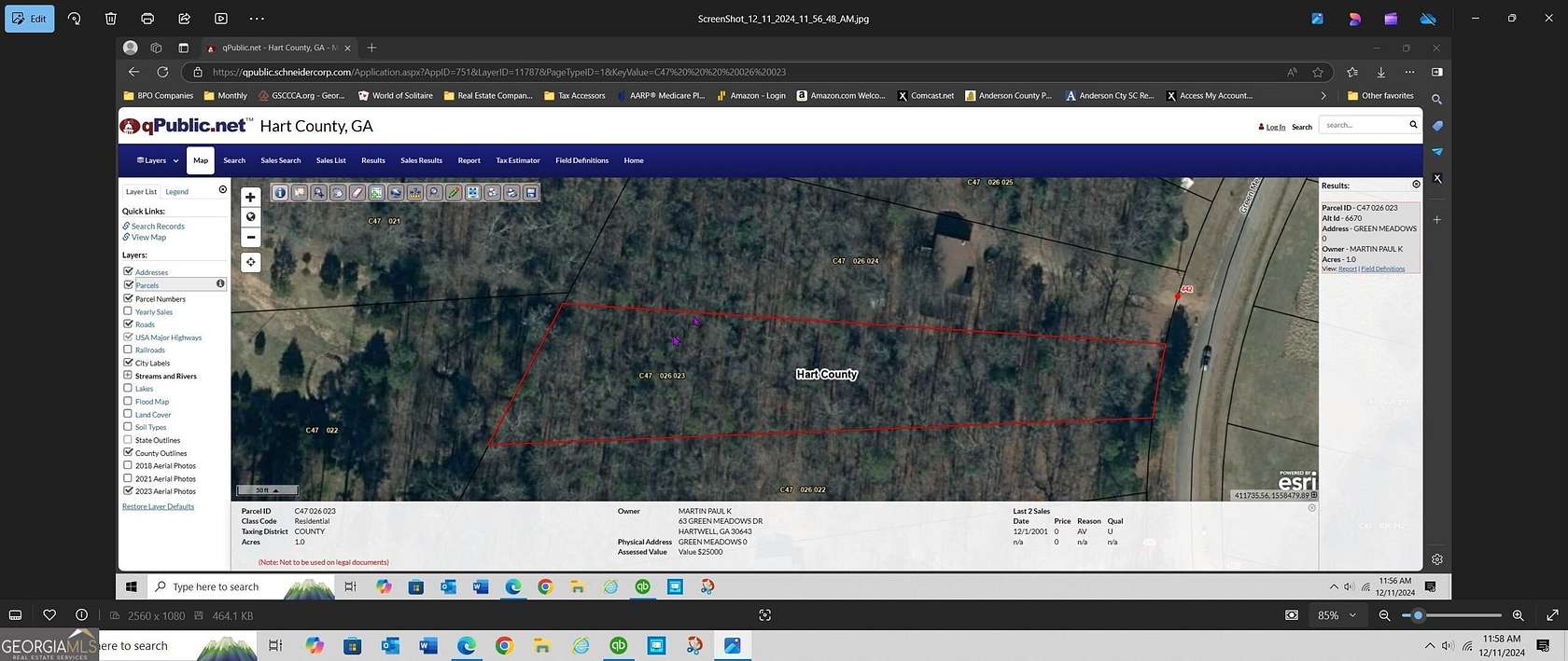 1 Acre of Residential Land for Sale in Hartwell, Georgia