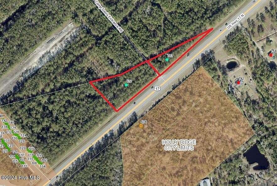 3.06 Acres of Commercial Land for Sale in Holly Ridge, North Carolina