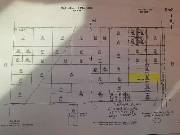 10.16 Acres of Land for Sale in Niland, California