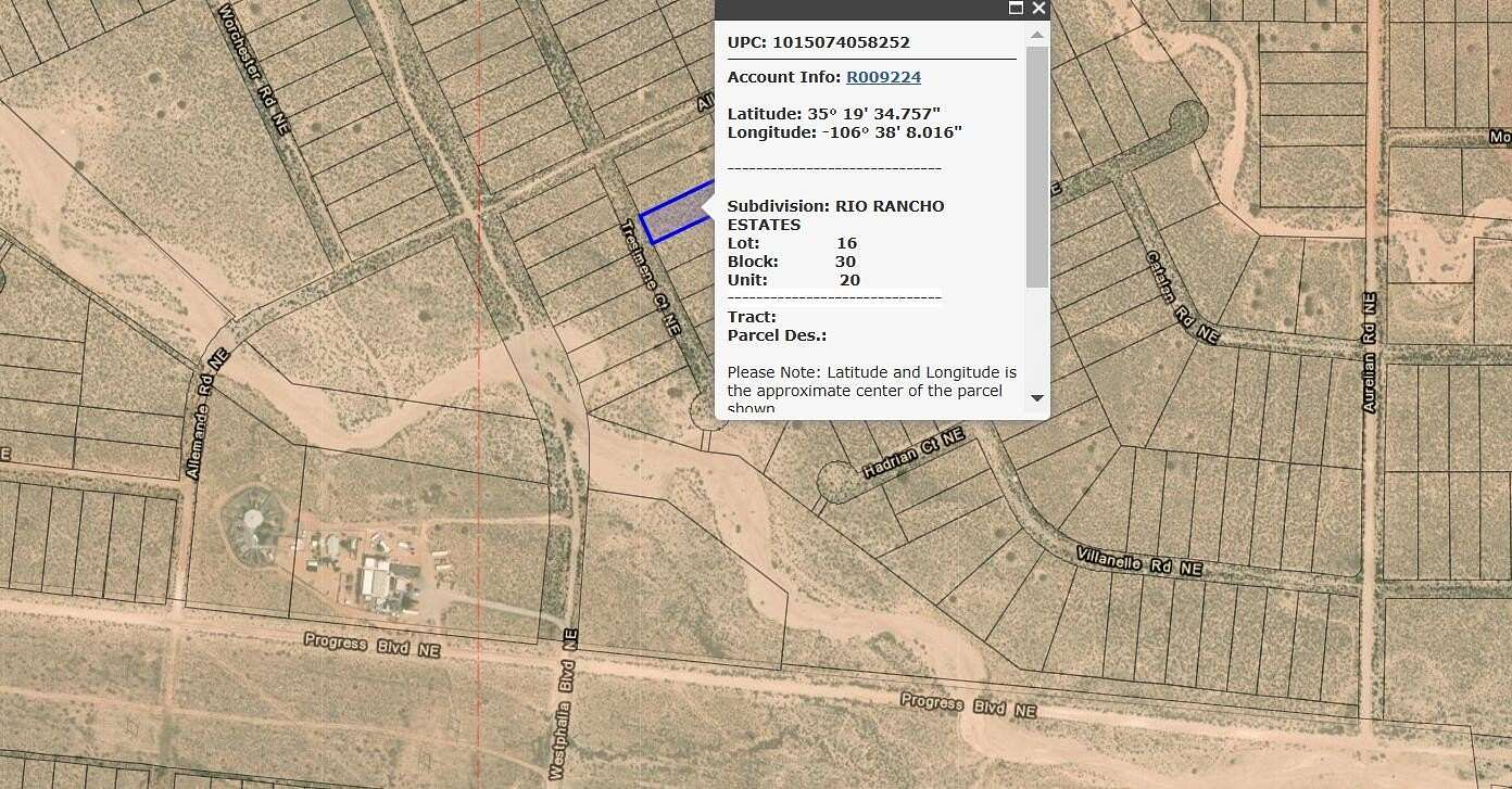 0.5 Acres of Residential Land for Sale in Rio Rancho, New Mexico