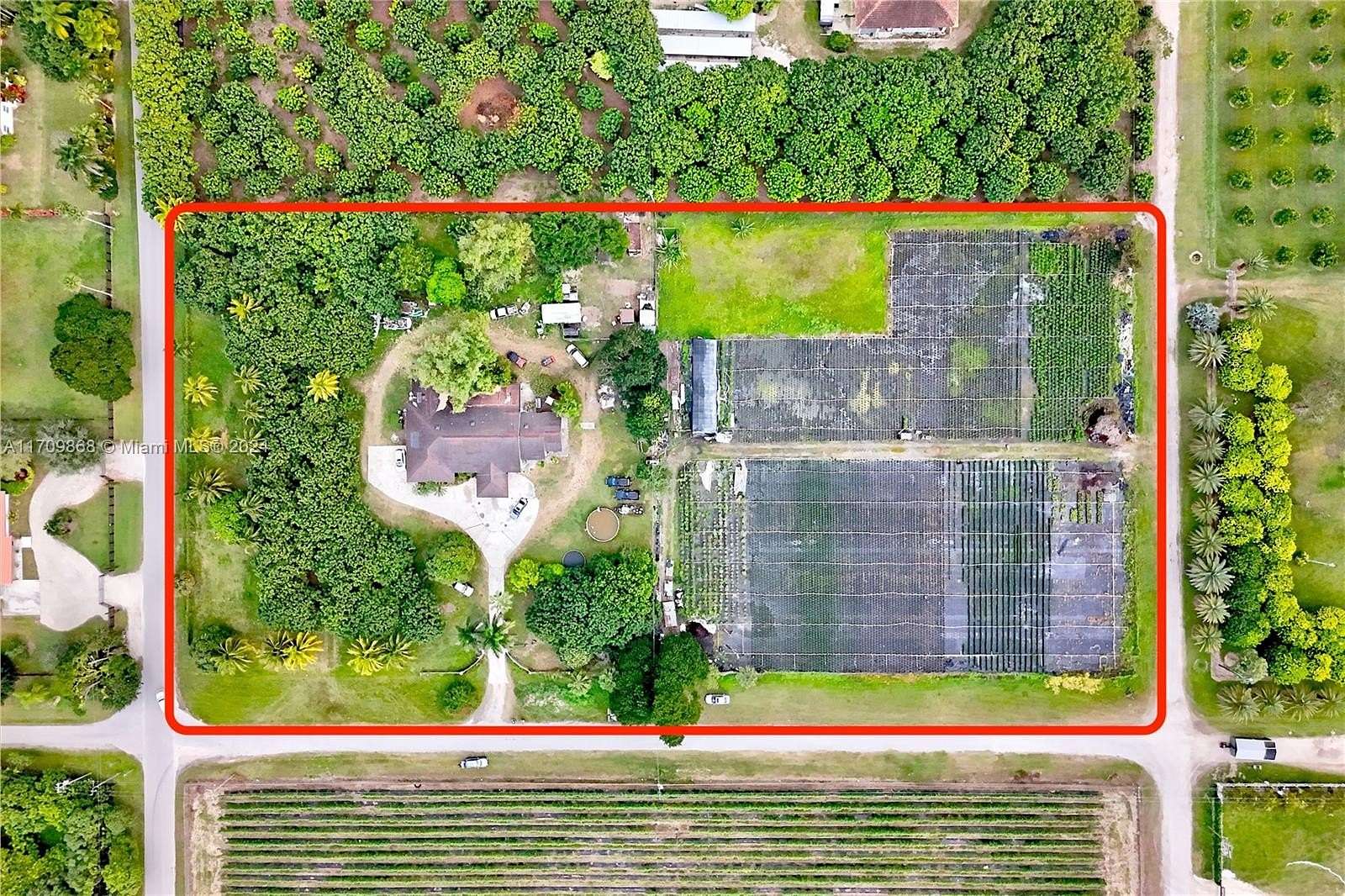 4.12 Acres of Residential Land with Home for Sale in Homestead, Florida