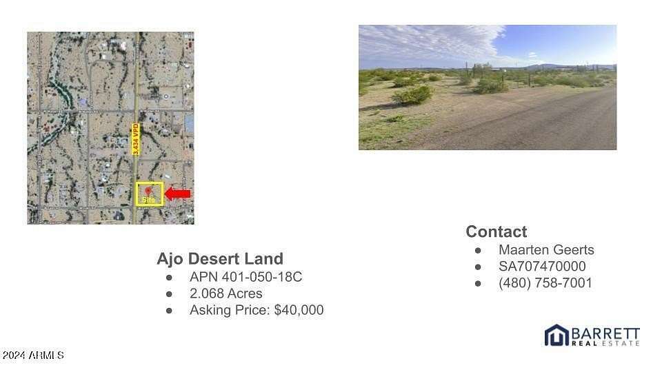 2.07 Acres of Land for Sale in Ajo, Arizona