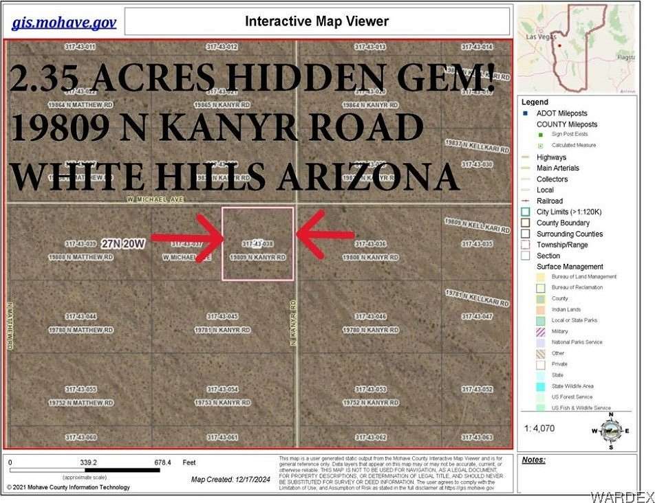 2.35 Acres of Residential Land for Sale in White Hills, Arizona