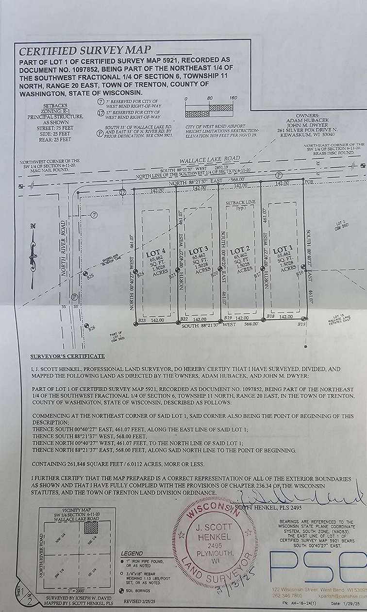 1.5 Acres of Residential Land for Sale in West Bend, Wisconsin