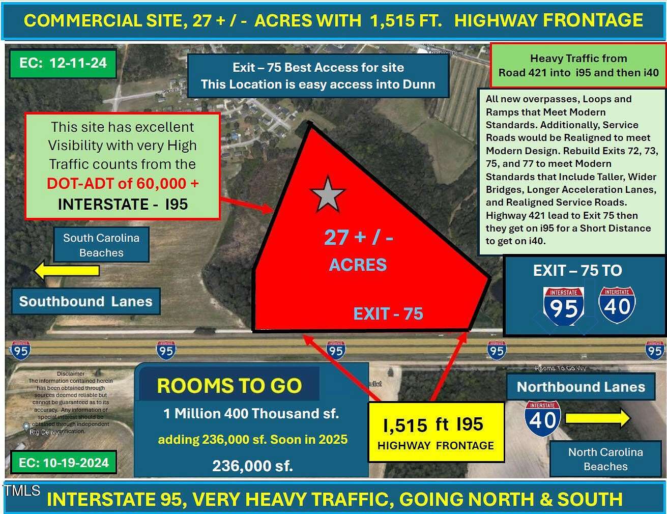 3.82 Acres of Commercial Land for Sale in Dunn, North Carolina