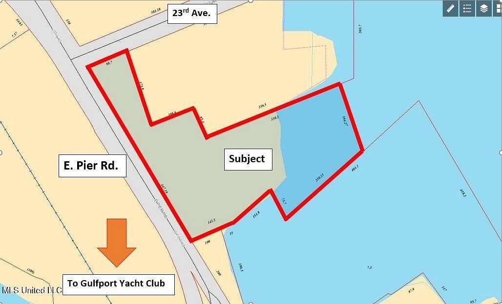 1.8 Acres of Commercial Land for Sale in Gulfport, Mississippi