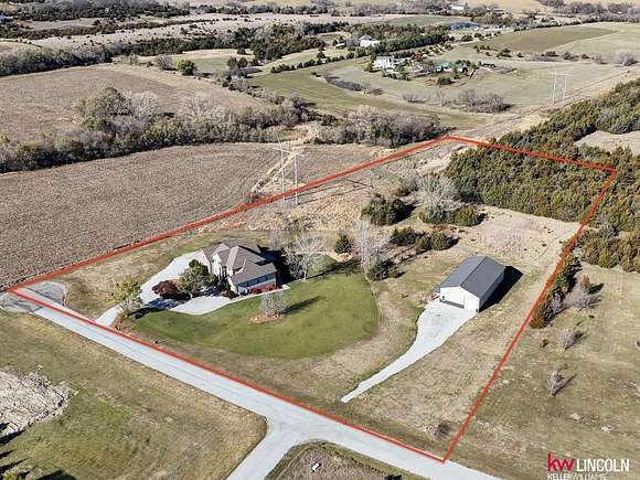 6.362 Acres of Residential Land with Home for Sale in Denton, Nebraska