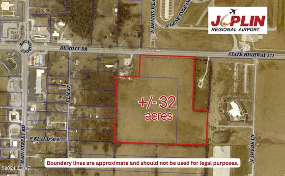 32 Acres of Commercial Land for Sale in Joplin, Missouri