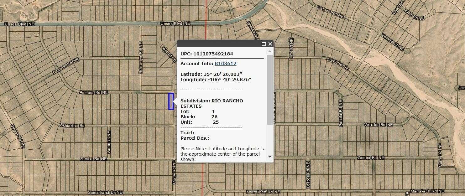 0.5 Acres of Land for Sale in Rio Rancho, New Mexico