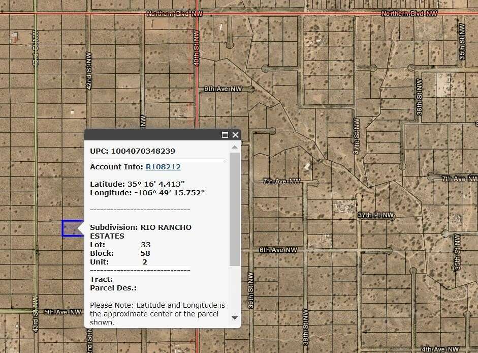 1 Acre of Land for Sale in Rio Rancho, New Mexico