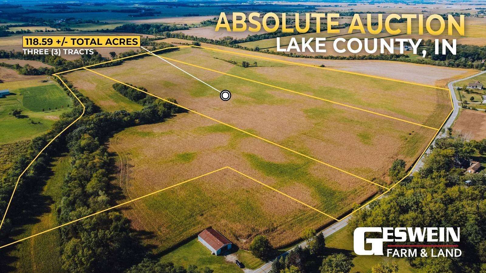 118.59 Acres of Agricultural Land for Sale in Lowell, Indiana