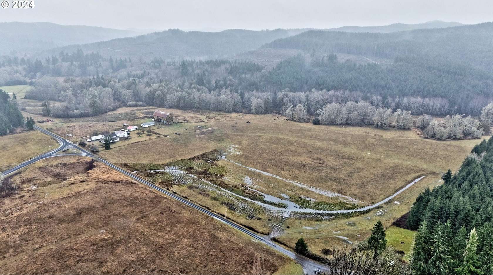 37.6 Acres of Agricultural Land with Home for Sale in Birkenfeld, Oregon