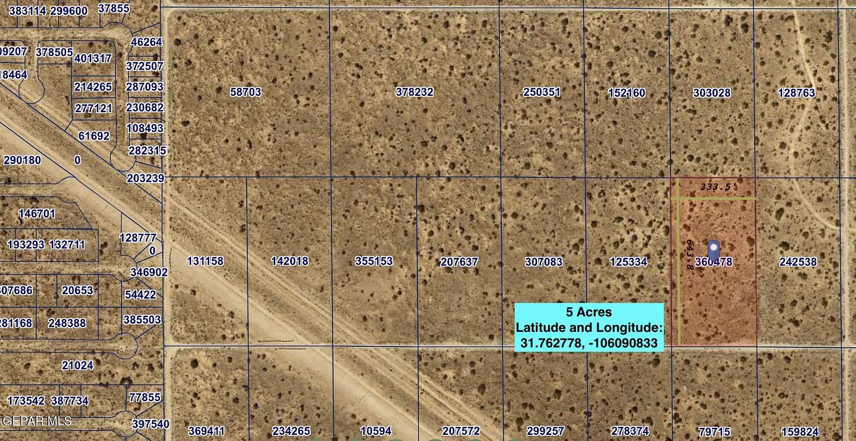 5 Acres of Land for Sale in El Paso, Texas