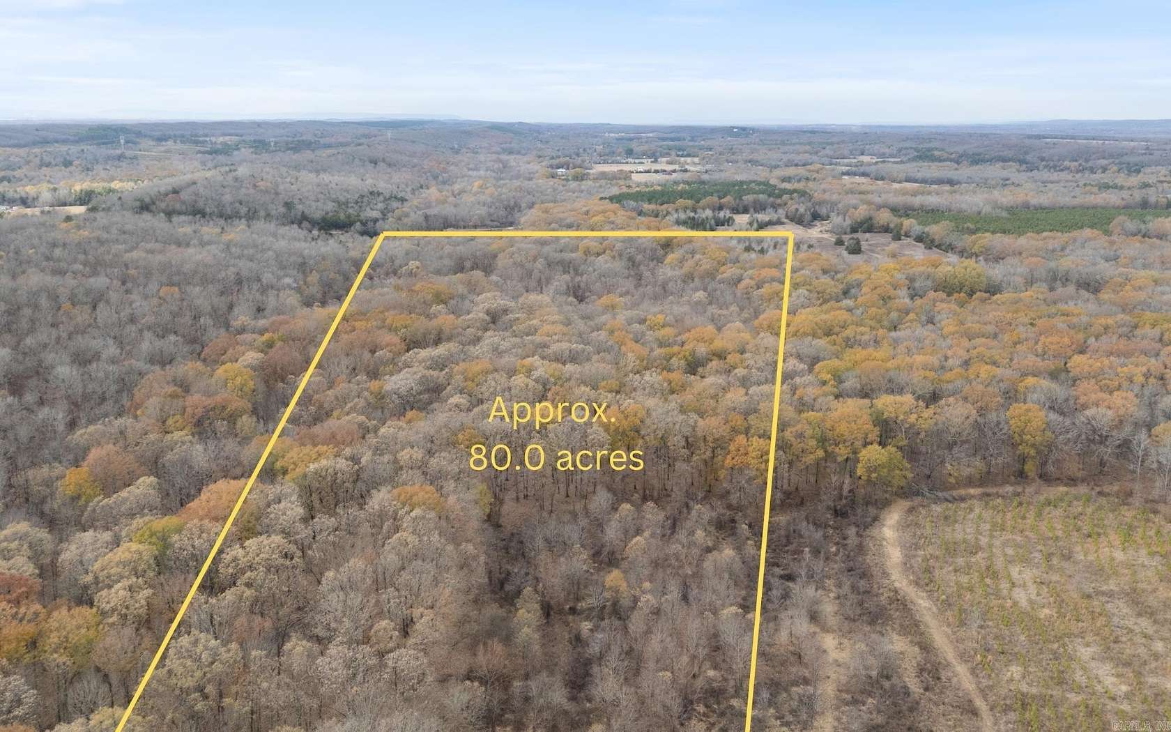 80 Acres of Recreational Land for Sale in Plumerville, Arkansas