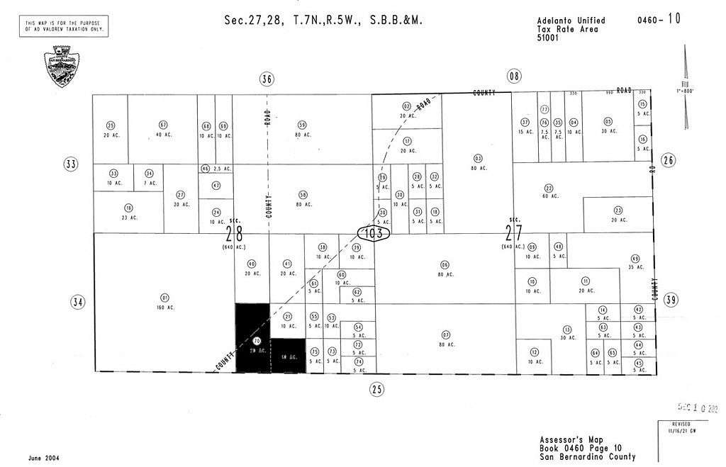 30 Acres of Recreational Land & Farm for Sale in Adelanto, California