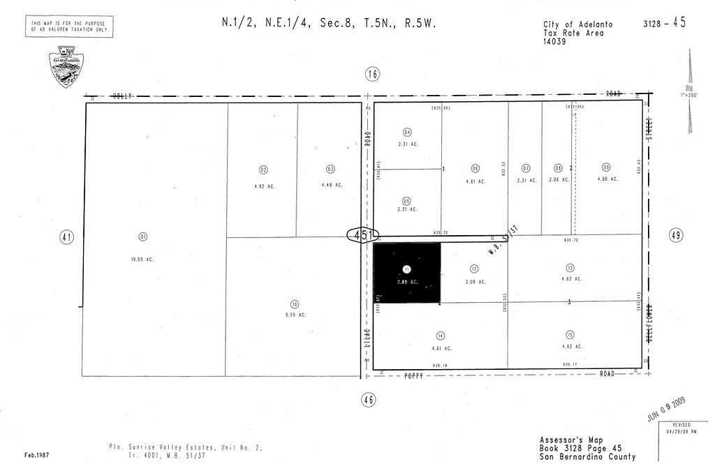 2.31 Acres of Residential Land for Sale in Adelanto, California