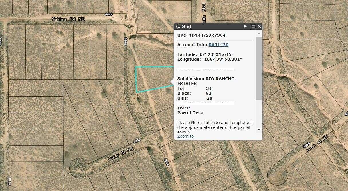 0.67 Acres of Land for Sale in Rio Rancho, New Mexico