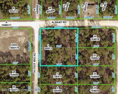 0.92 Acres of Residential Land for Sale in Weeki Wachee, Florida