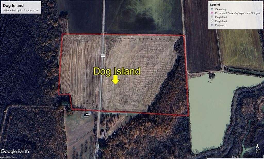 58 Acres of Recreational Land & Farm for Sale in Stuttgart, Arkansas