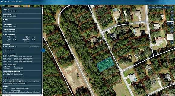 0.23 Acres of Residential Land for Sale in Citrus Springs, Florida