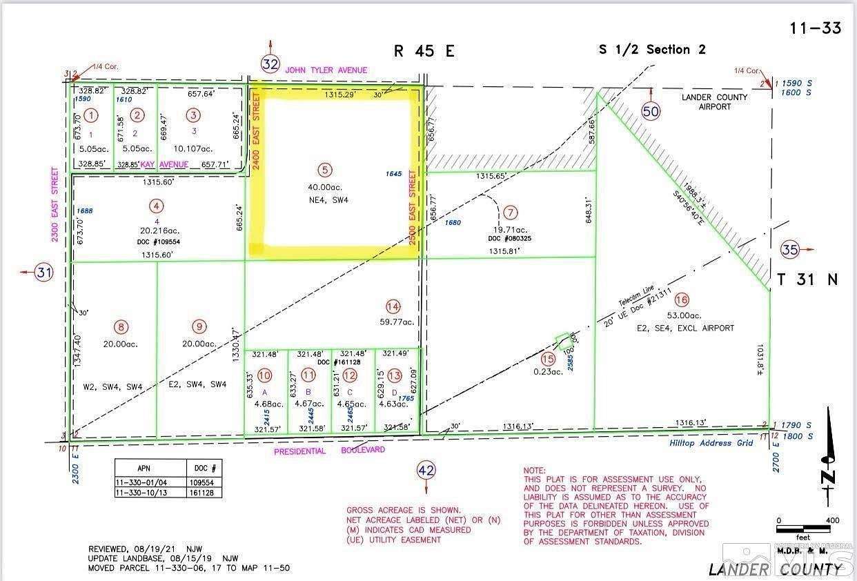 40 Acres of Recreational Land for Sale in Battle Mountain, Nevada