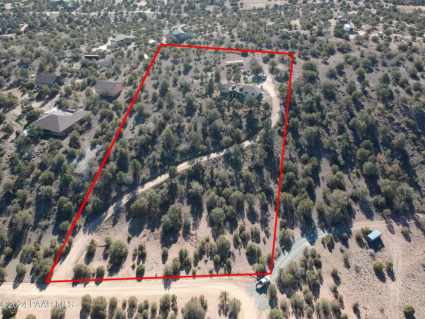 4.89 Acres of Residential Land with Home for Sale in Prescott, Arizona