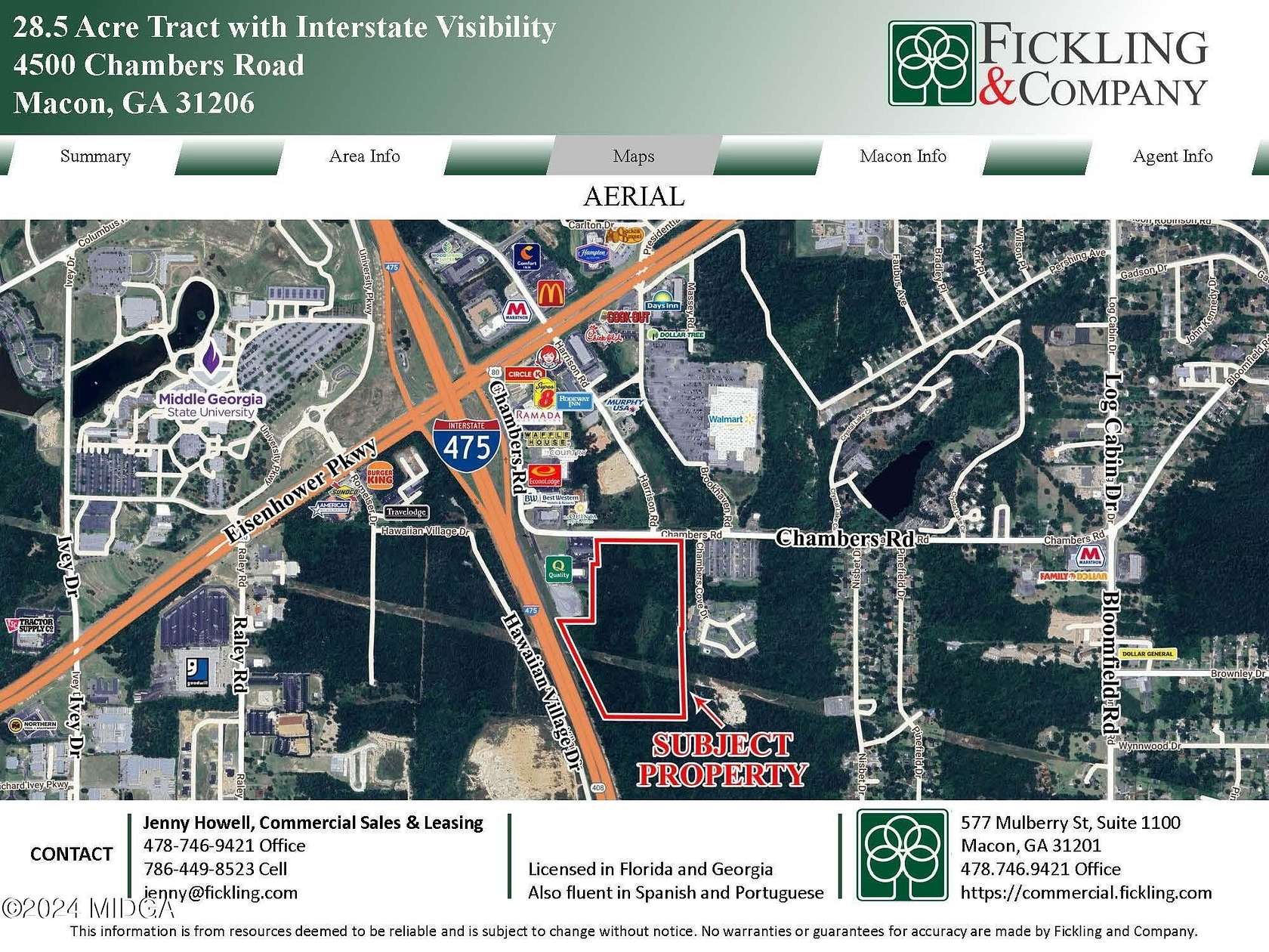 28.5 Acres of Mixed-Use Land for Sale in Macon, Georgia