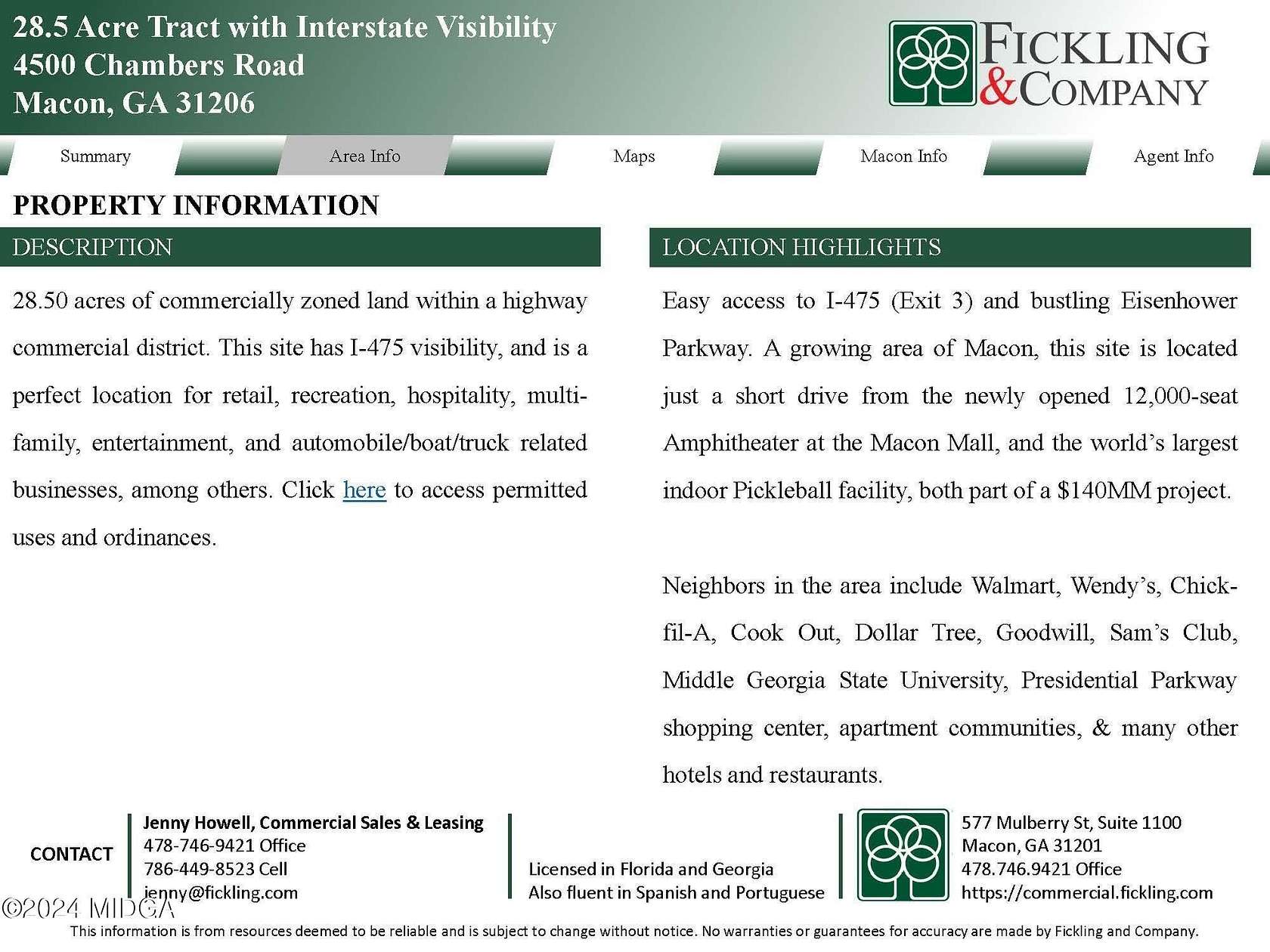 28.5 Acres of Mixed-Use Land for Sale in Macon, Georgia