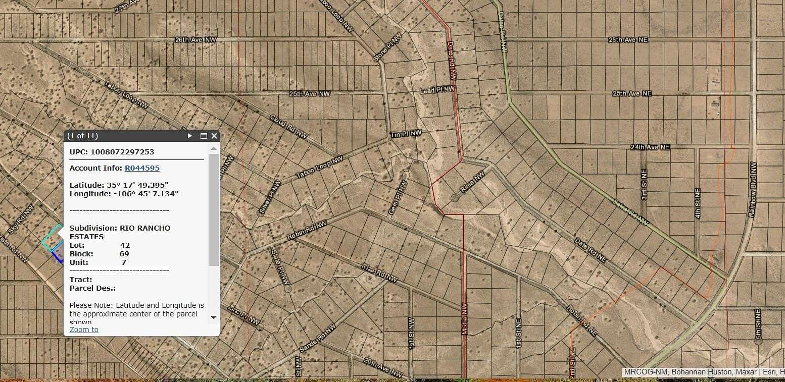 1 Acre of Land for Sale in Rio Rancho, New Mexico