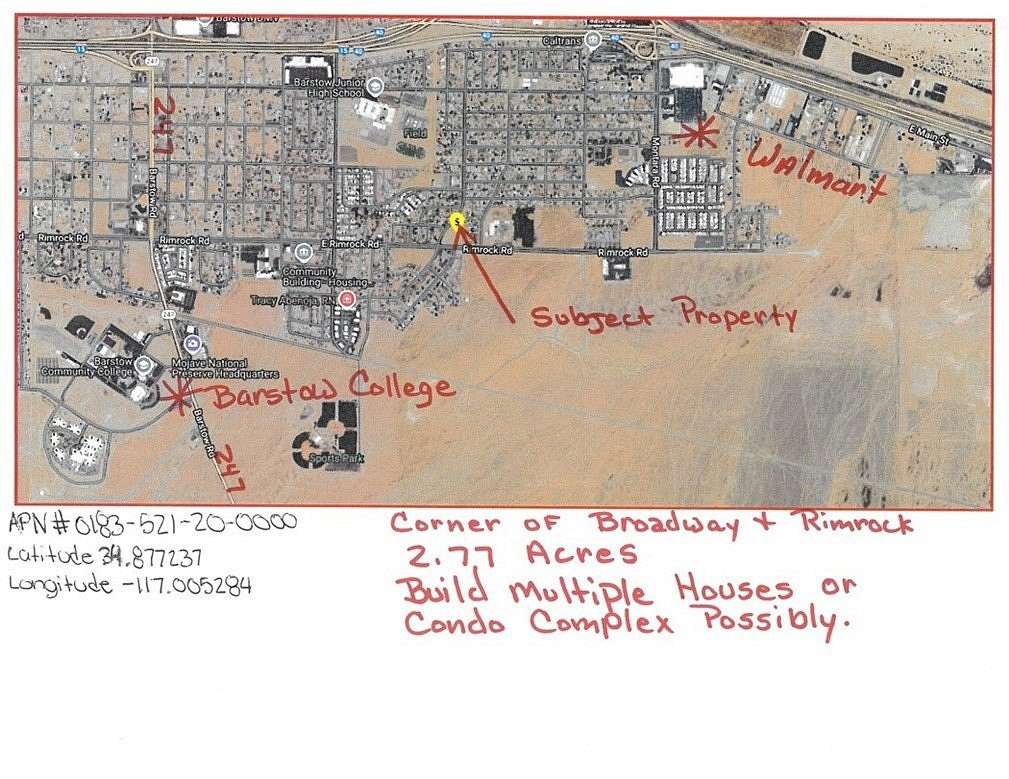 2.77 Acres of Residential Land for Sale in Barstow, California