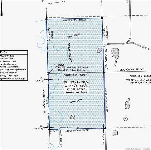 78.9 Acres of Land for Sale in Moyers, Oklahoma