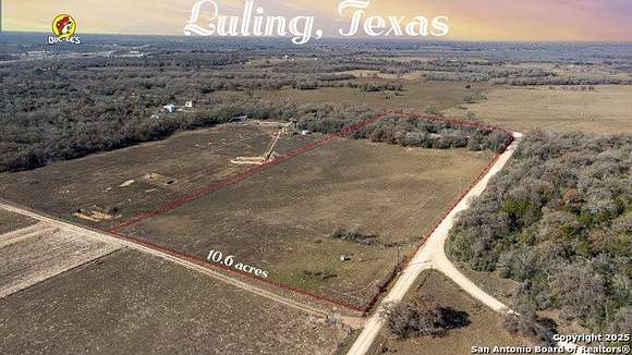 10.6 Acres of Land with Home for Sale in Luling, Texas