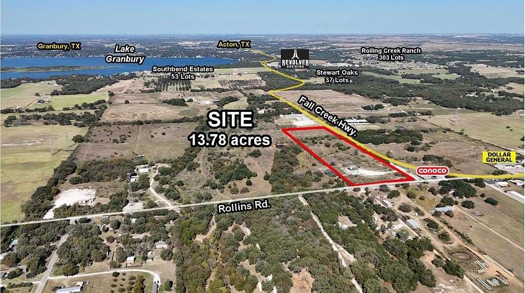 13.78 Acres of Land for Sale in Granbury, Texas