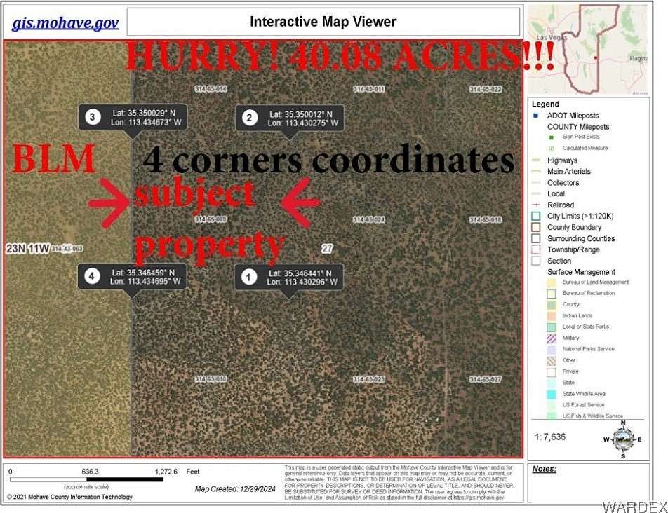 40.08 Acres of Agricultural Land for Sale in Kingman, Arizona