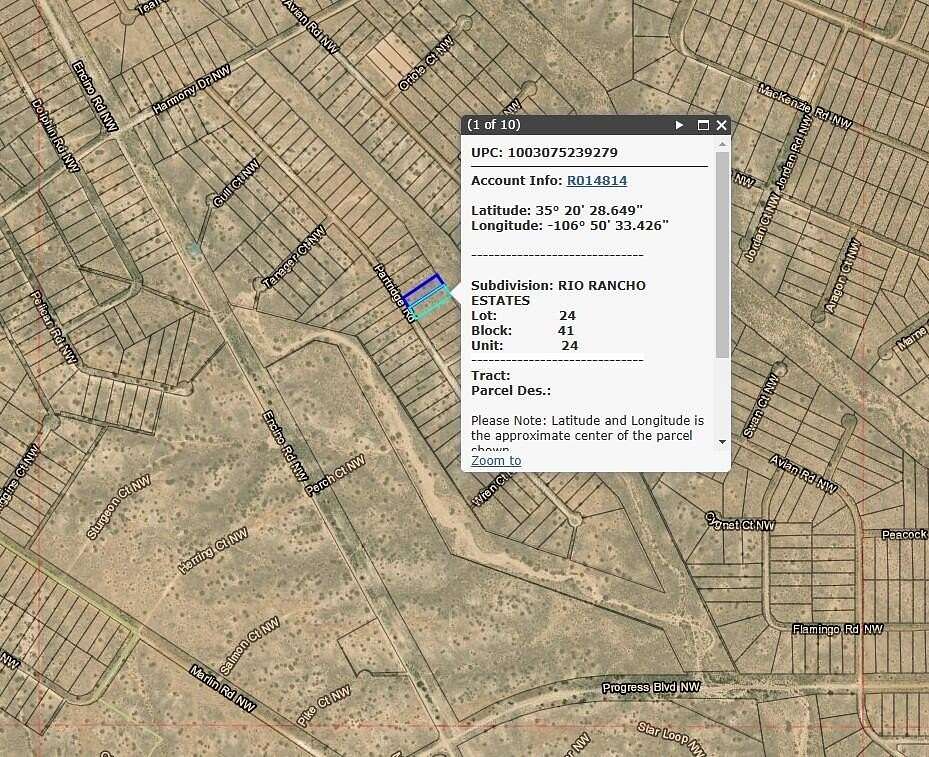 1 Acre of Residential Land for Sale in Rio Rancho, New Mexico