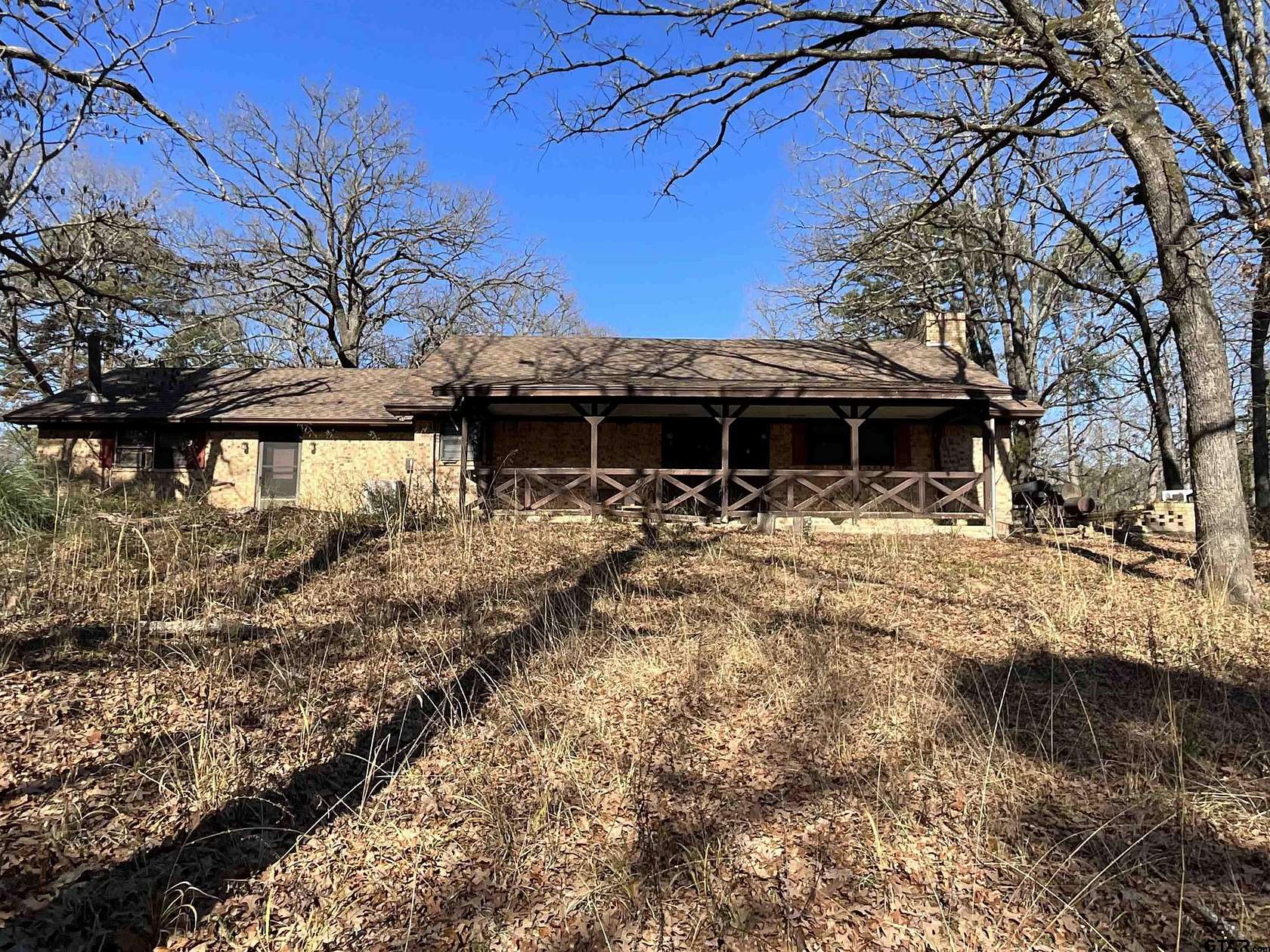 26.1 Acres of Recreational Land with Home for Sale in Leesburg, Texas