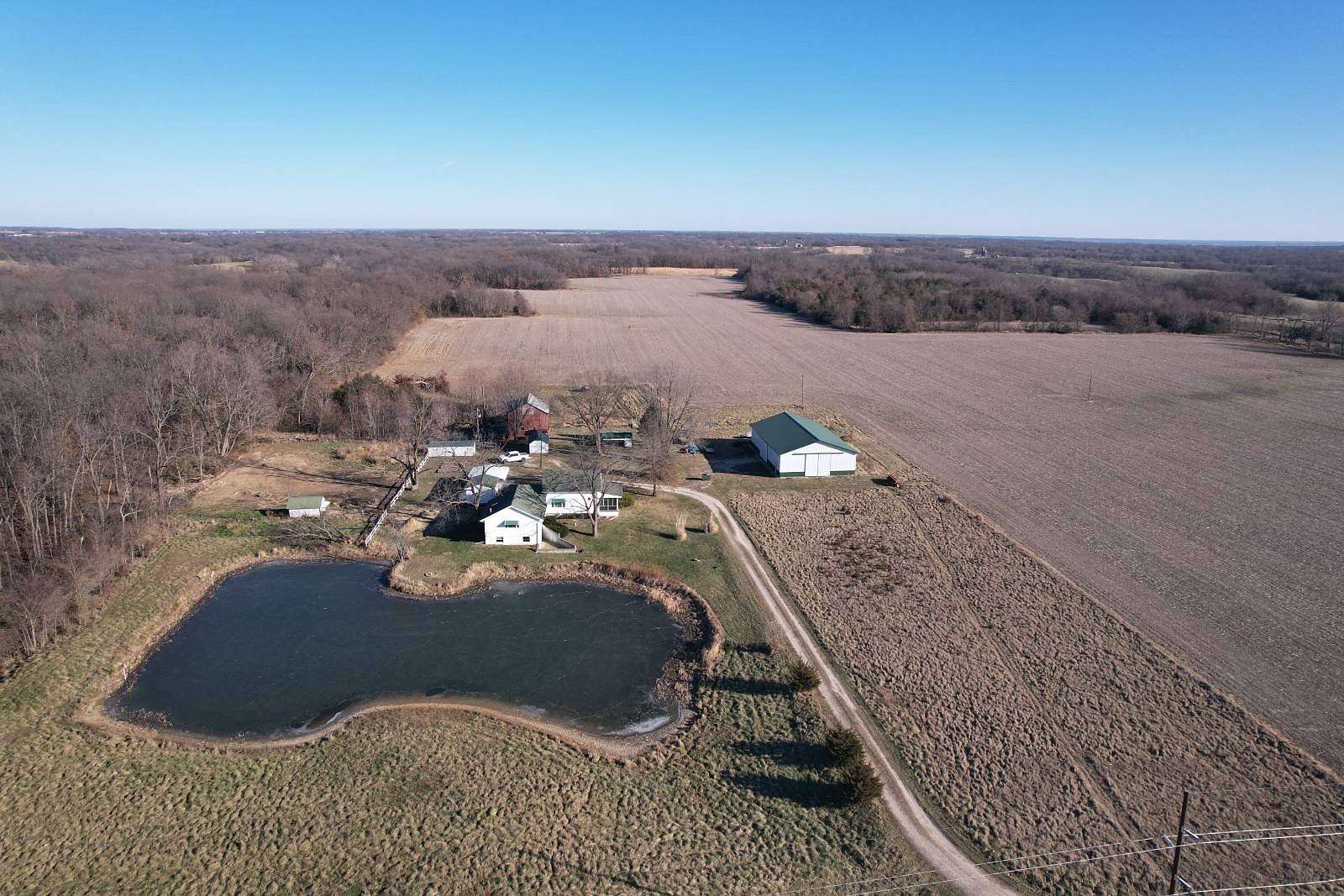 120 Acres of Land with Home for Sale in Burlington, Iowa