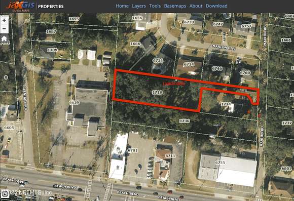 0.8 Acres of Residential Land for Sale in Jacksonville, Florida