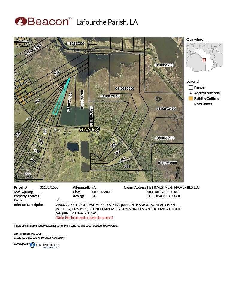 2.56 Acres of Land for Sale in Montegut, Louisiana